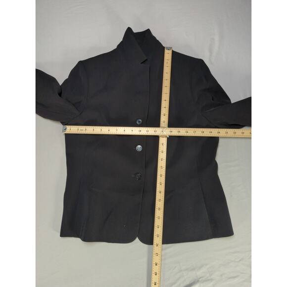 VTG Kasper ASL Womens Blazer Black Size 14 Career Workwear Jacket 100 Polyester - Picture 6 of 9